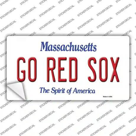 Go Red Sox Novelty Sticker Decal Small