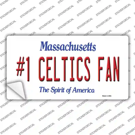 Number 1 Celtics Fan Novelty Sticker Decal Small