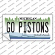 Go Pistons Novelty Sticker Decal Small