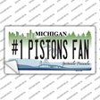 Number 1 Pistons Fan Novelty Sticker Decal Small