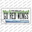 Go Red Wings Novelty Sticker Decal Small