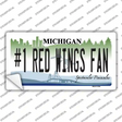 Number 1 Red Wings Fan Novelty Sticker Decal Small