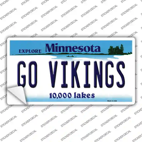 Go Vikings Novelty Sticker Decal Small