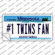 Number 1 Twins Fan Novelty Sticker Decal Small