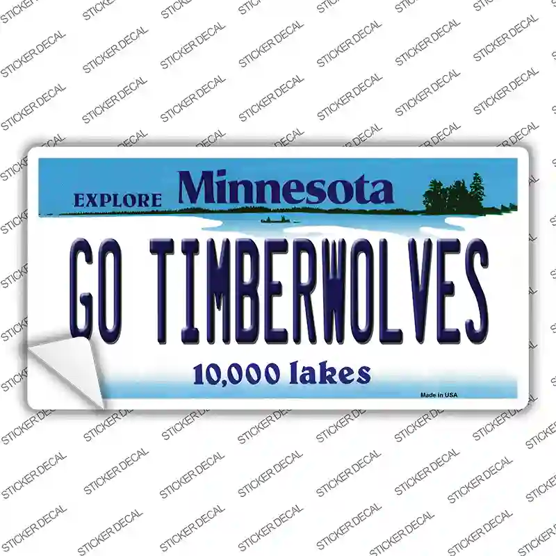 Go Timberwolves Novelty Sticker Decal Small