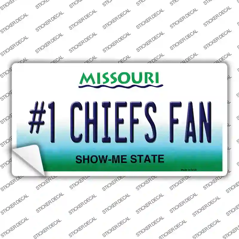Number 1 Chiefs Fan Novelty Sticker Decal