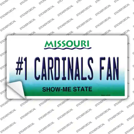 Number 1 Cardinals Fan Missouri Novelty Sticker Decal Small