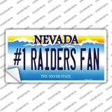 Number 1 Raiders Fan Novelty Sticker Decal Small