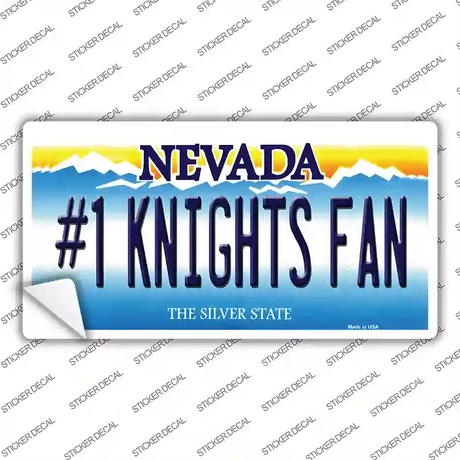 Number 1 Golden Knights Fan Novelty Sticker Decal Small