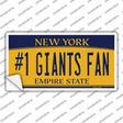 Number 1 Giants Fan New York Novelty Sticker Decal Small