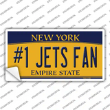 Numbers 1 Jets Fan Novelty Sticker Decal Small