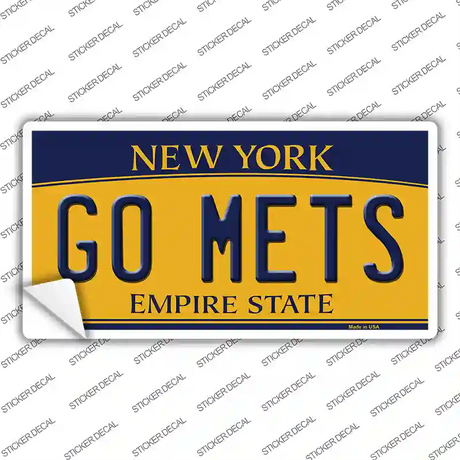 Go Mets Novelty Sticker Decal Small