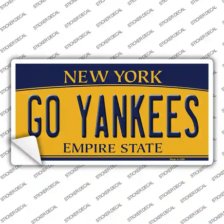 Go Yankees Novelty Sticker Decal Small