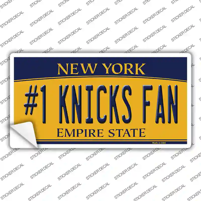 Number 1 Knicks Fan Novelty Sticker Decal Small