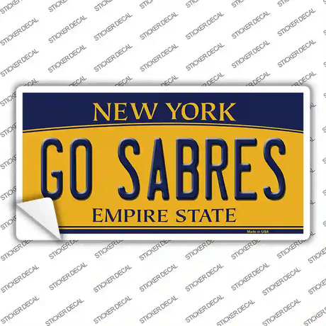 Go Sabres Novelty Sticker Decal Small