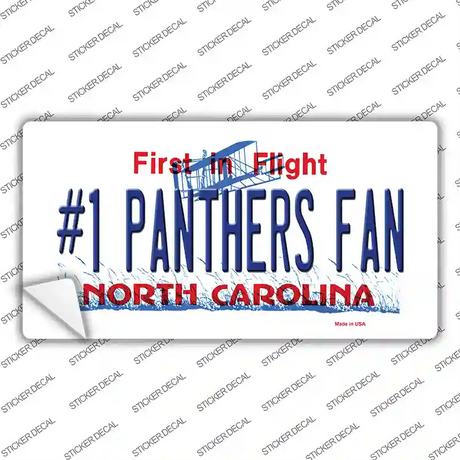 Number 1 Panthers Fan North Carolina Novelty Sticker Decal Small