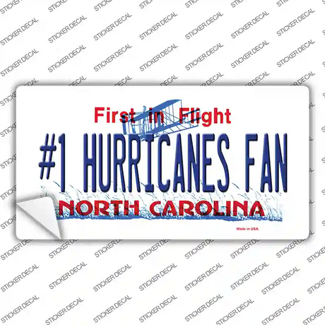 Number 1 Hurricanes Fan Novelty Sticker Decal Small