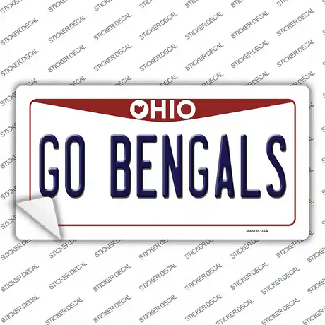 Go Bengals Novelty Sticker Decal Small