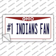 Number 1 Indians Fan Novelty Sticker Decal Small