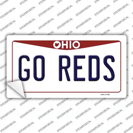 Go Reds Novelty Sticker Decal Small