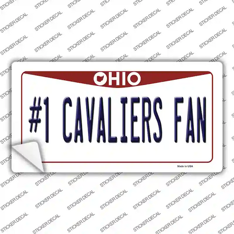 Number 1 Cavaliers Fan Novelty Sticker Decal Small