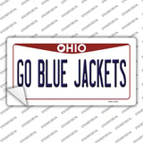 Go Blue Jackets Novelty Sticker Decal Small