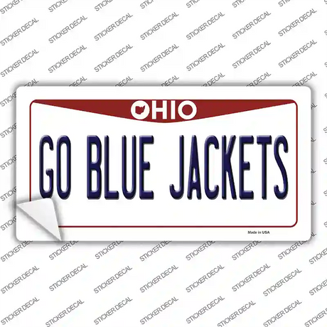 Go Blue Jackets Novelty Sticker Decal Small