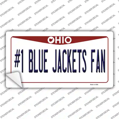 Number 1 Blue Jackets Fan Novelty Sticker Decal Small