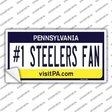 Number 1 Steelers Fan Novelty Sticker Decal Small