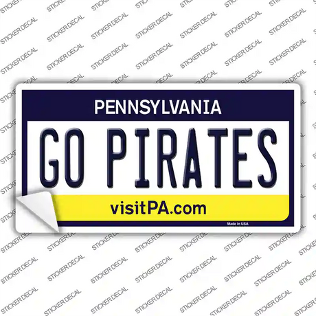 Go Pirates Novelty Sticker Decal Small