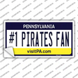 Number 1 Pirates Fan Novelty Sticker Decal Small