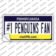 Number 1 Penguins Fan Novelty Sticker Decal Small