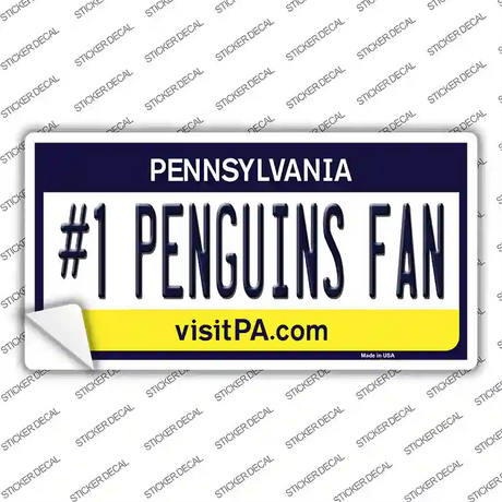 Number 1 Penguins Fan Novelty Sticker Decal Small