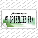 Number 1 Grizzlies Fan Novelty Sticker Decal Small