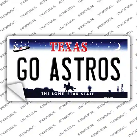 Go Astros Novelty Sticker Decal Small