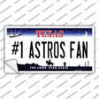 Number 1 Astros Fan Novelty Sticker Decal Small