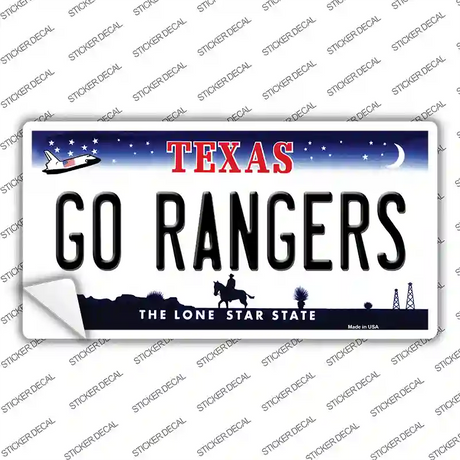 Go Rangers Texas Novelty Sticker Decal Small