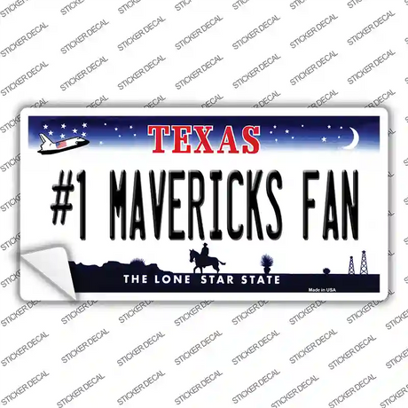 Number 1 Mavericks Fan Novelty Sticker Decal Small