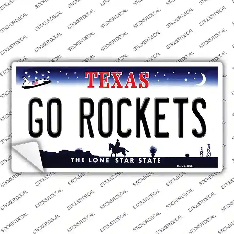 Go Rockets Novelty Sticker Decal Small