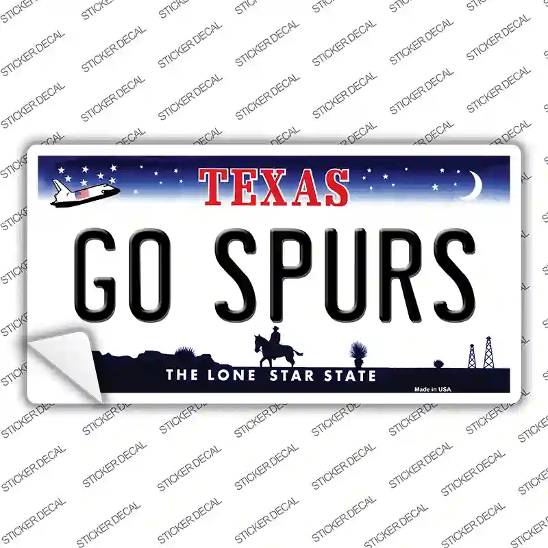 Go Spurs Novelty Sticker Decal Small