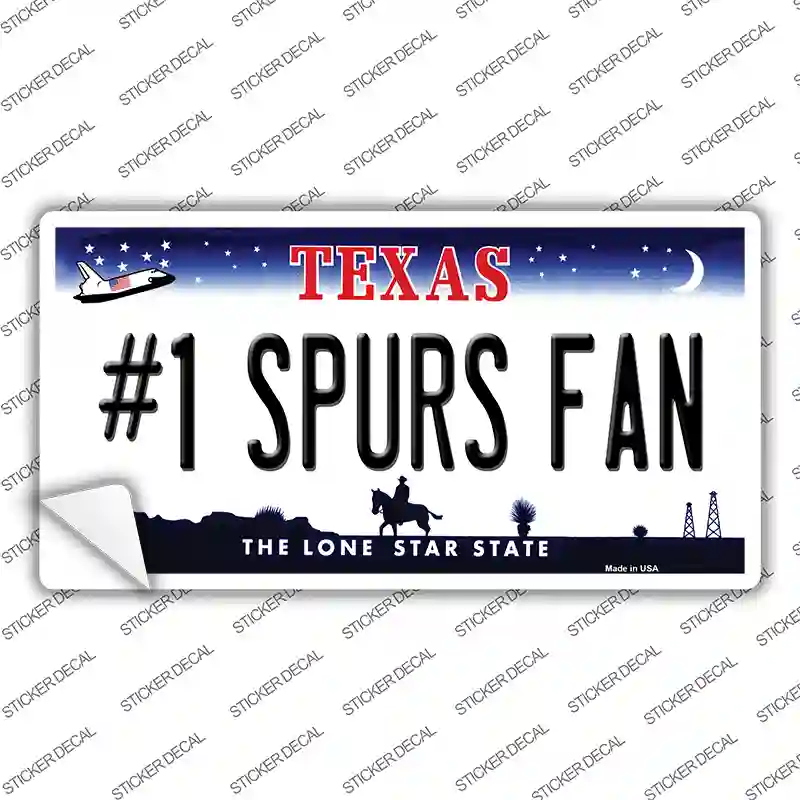 Number 1 Spurs Fan Novelty Sticker Decal Small