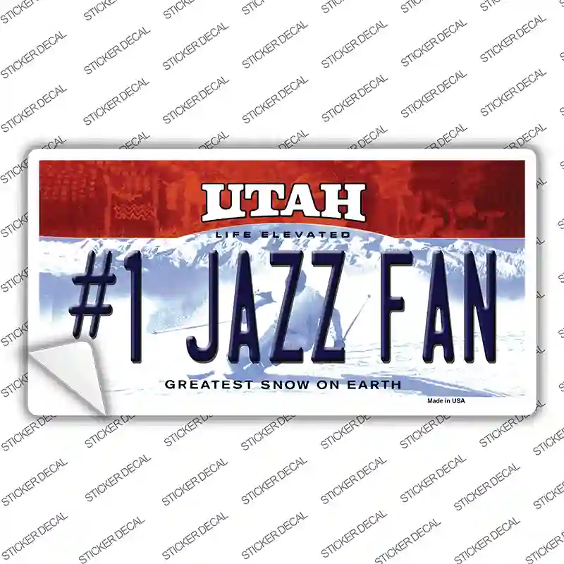 Number 1 Jazz Fan Novelty Sticker Decal Small