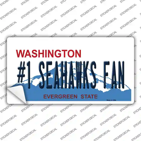 Number 1 Seahawks Fan Novelty Sticker Decal Small