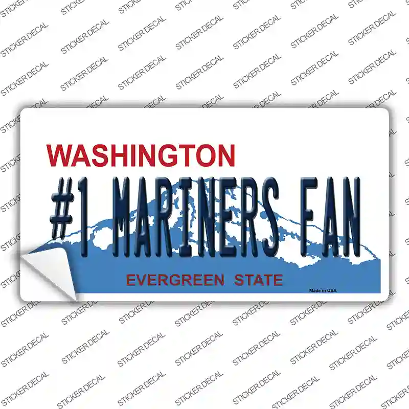 Number 1 Mariners Fan Novelty Sticker Decal