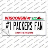 Number 1 Packers Fan Novelty Sticker Decal Small