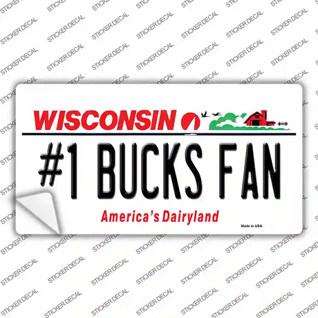 Number 1 Bucks Fan Novelty Sticker Decal Small