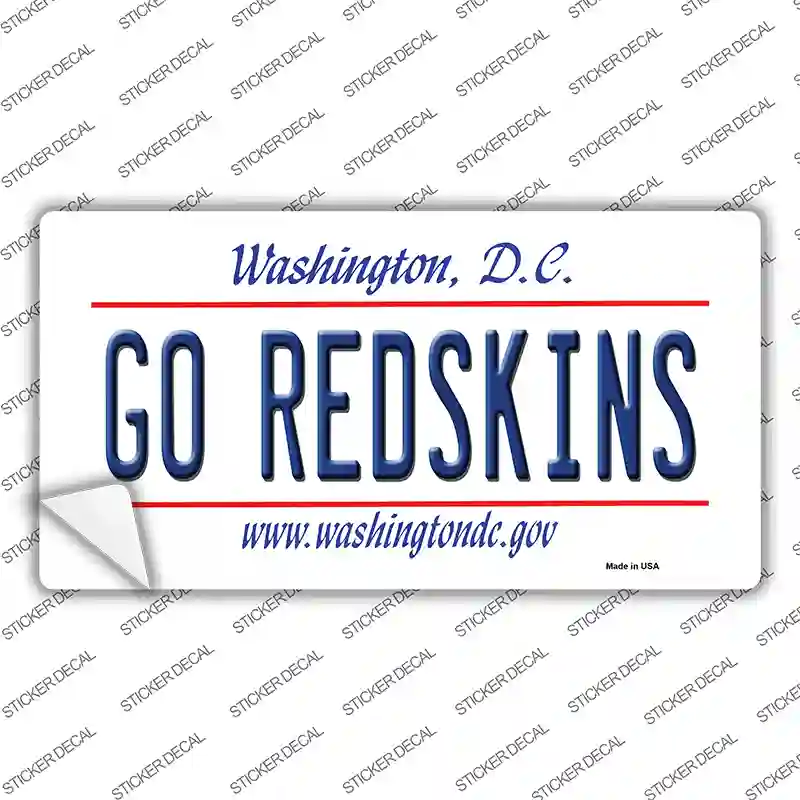 Go Redskins Novelty Sticker Decal Small