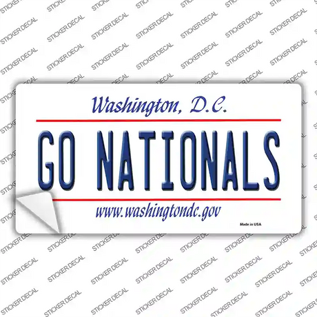 Go Nationals Novelty Sticker Decal Small