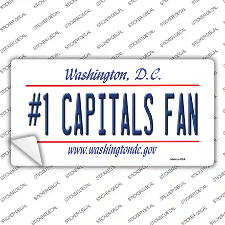 Number 1 Capitals Fan Novelty Sticker Decal Small