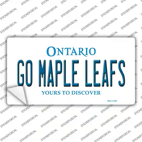 Go Maple Leafs Novelty Sticker Decal Small